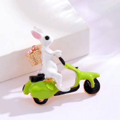 Easter Spring Bunny Brooch Gold Pin Vintage Style Rabbit Animal Jewelry Gift