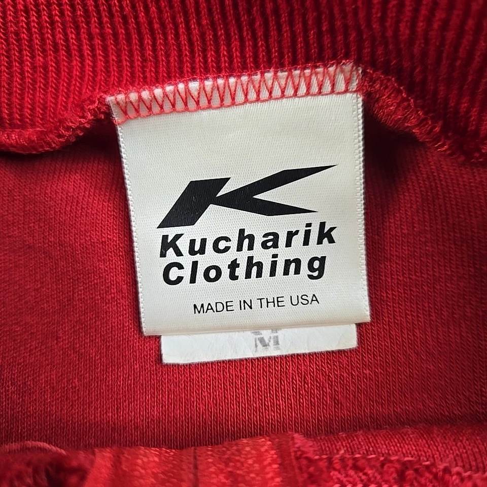 Camiseta deportiva de ciclismo de lana KUCHARIK para hombre roja mediana 1/4 cremallera manga larga EE. UU. clima frío Foto 2 de 4