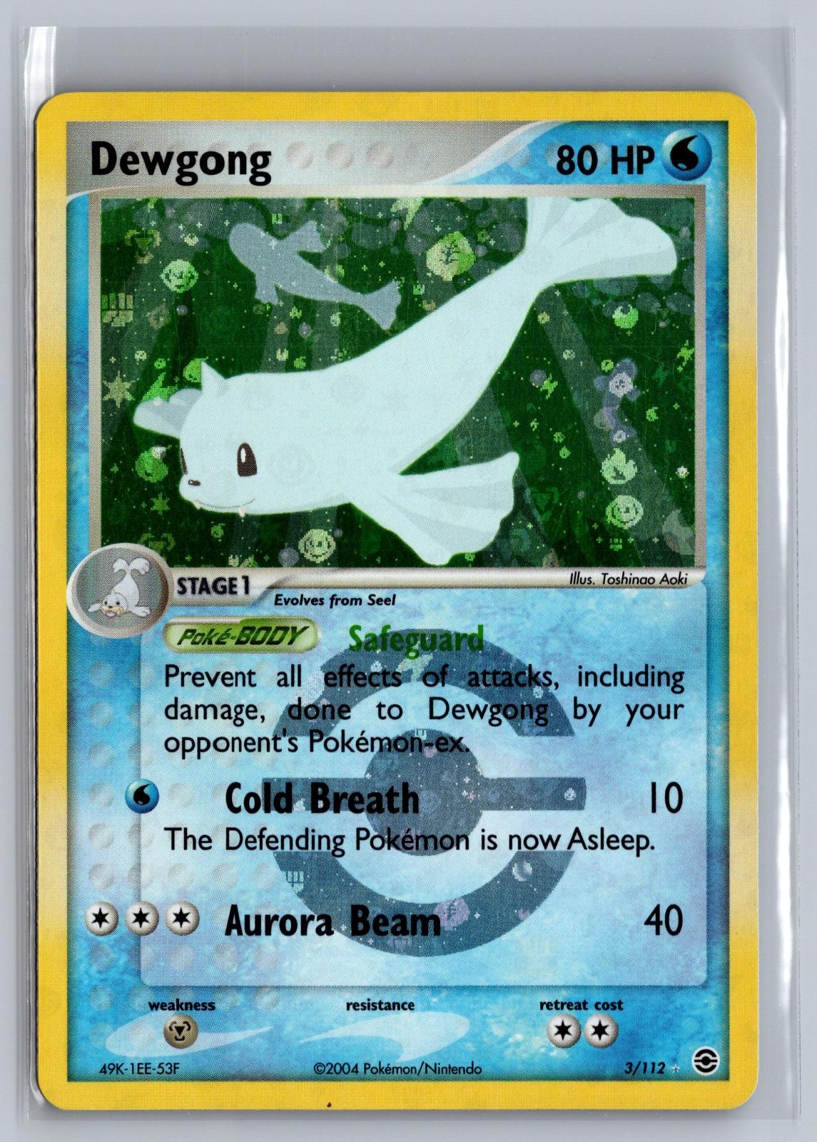 Dewgong 3/112 Holo Rare FireRed & LeafGreen Pokemon Holo Near Mint