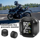 Wireless Motorcycle TPMS Tire Tyre Pressure Monitor System 2 External Sensors US
