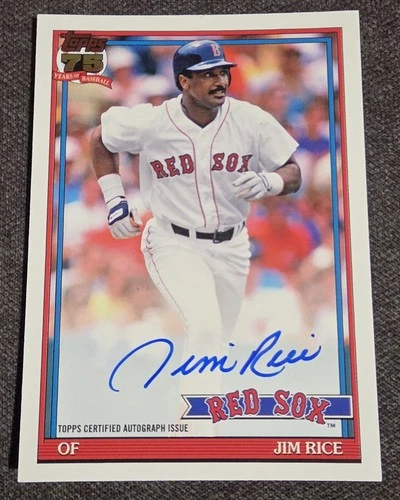 2026 Topps Series 1 Jim Rice 1991 Topps Baseball Autographs (RAW)