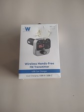 Just Wireless FM Transmitter with USB-C and USB-A Charging Port - Black