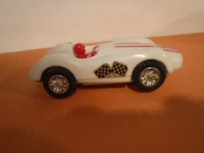 VINTAGE SLOT CAR RACING ELDON 1:32 SCALE  CAR  WHITE RACING #8