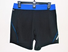 REEBOK Summer Light Shorts Women Play Dry Athletics Sz S Black Blue Breathable