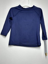 Toddler Rash Guard Top UPF 50 Protection, Stretchy - Cat  Jack Navy Blue 12M