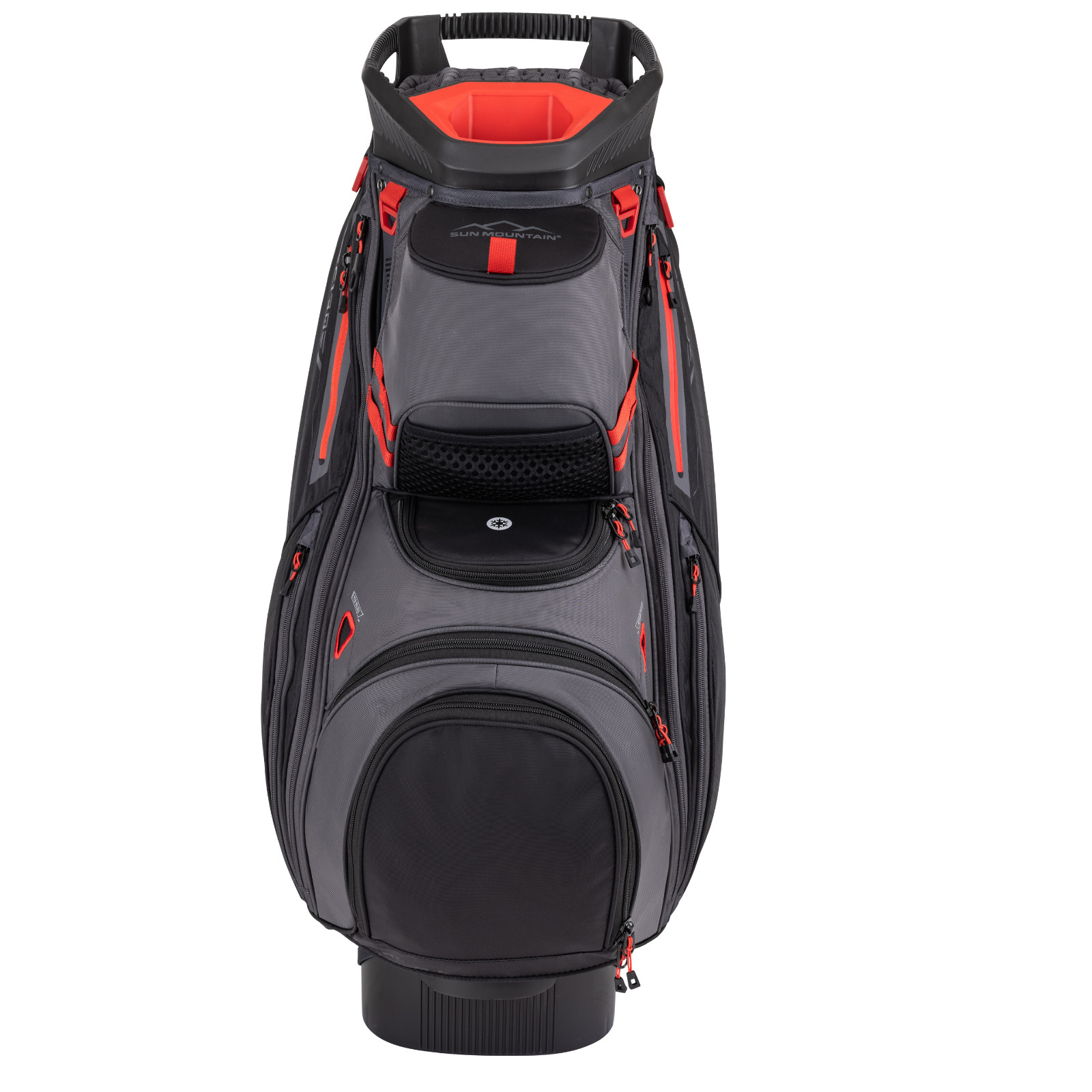 Sun Mountain 2025 C-130 14-Way Golf Cart Bag – Steel Black Red