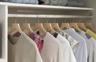 ClosetMaid Hang Bar Closet Rod Nickel Expanding 1,22m Wardrobe Rail UK