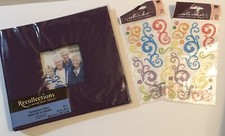 New Retired Recollections Scrapbook Album 8x8 Purple Fabric Photo Cover