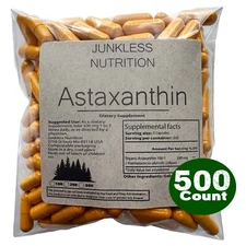 Astaxanthin 500mg - High Strength Antioxidant Haematoccus Pluvialis Heart Health