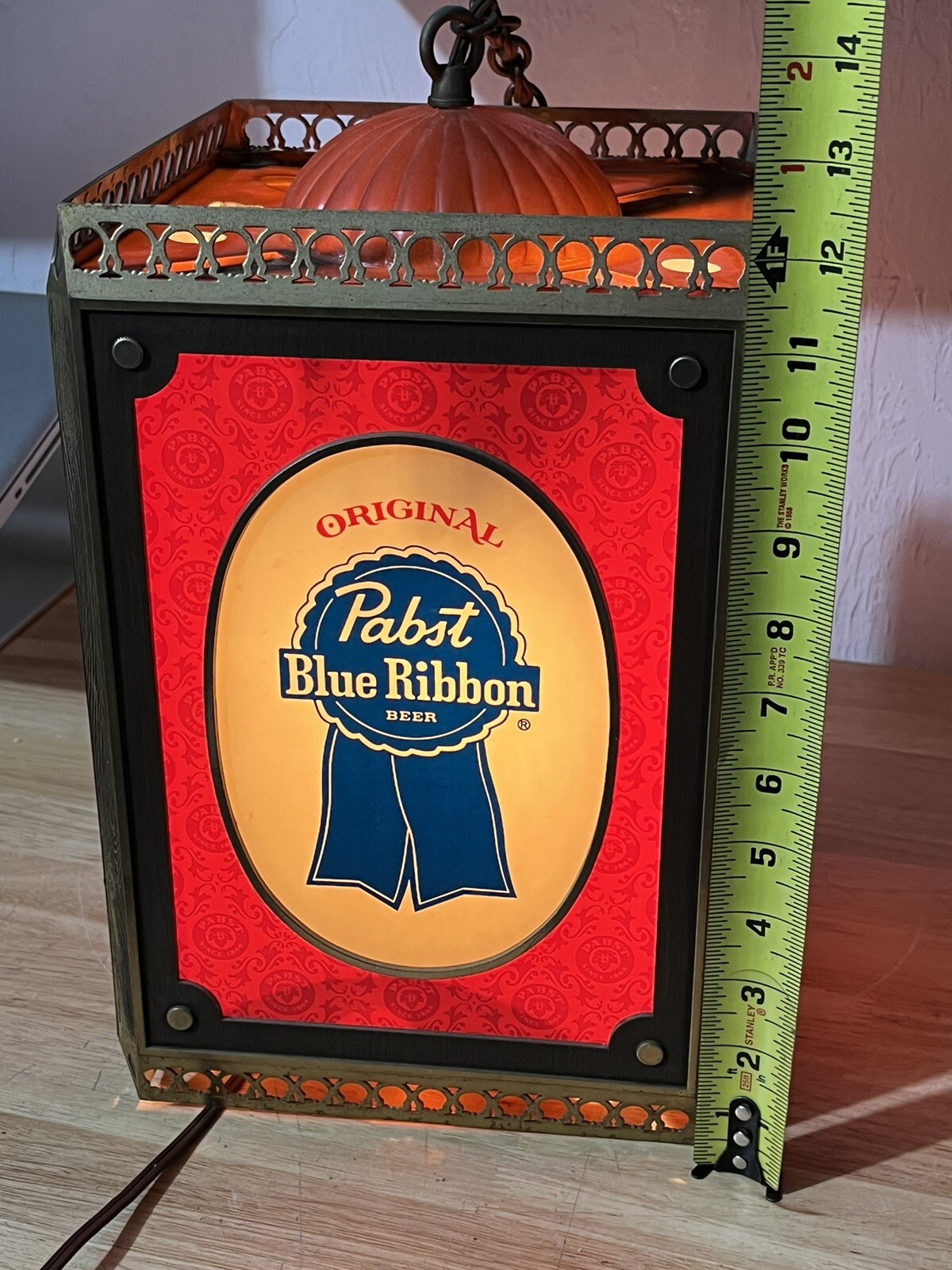 Vintage Pabst Blue Ribbon PBR Beer Rotating / Spinning Lamp Light eBay