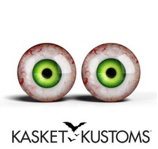 Monster Glass Eyes -PIXEL FREE- Realistic Bloodshot Zombie Eyeballs 2pc