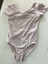 DANSKIN Cap Sleeve Tank Pink Leotard Front Lined Size Child XXS 2-3 EUC