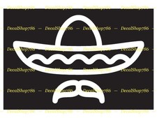 Mexican Sombrero - Cars/SUV's/Trucks Vinyl Die-Cut Peel N' Stick Decal/Sticker
