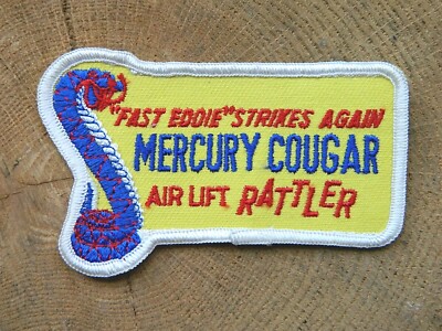 Mercury Racing Patch Scarce Fast Eddie Schartman Patch, Mercury Cougar, Air Lift Rattler ...