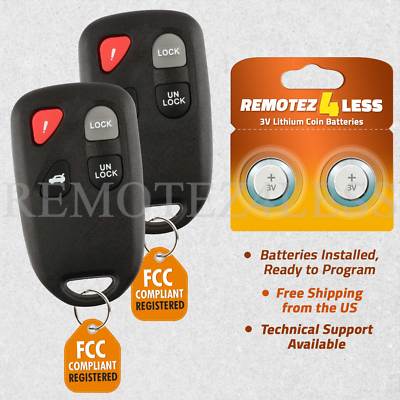 2 For 2007 2008 2009 2010 2011 Mazda 3 Keyless Entry Remote Car Key Fob