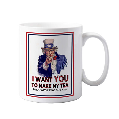 I Want you To Make Me Tee Keramiktasse - Uncle Sam Spaß Neuheit Kaffee Snack