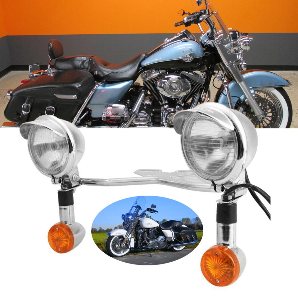 For Kawasaki Vulcan VN 800 900 1500 1600 1700 Passing Fog Turn Signals Light Bar Foto 3 de 4
