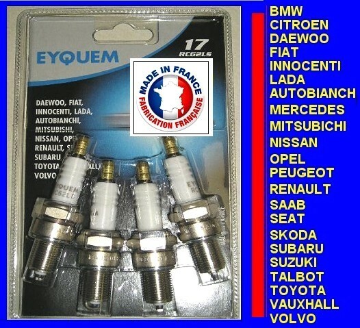 Bougies véhicules de collection 14x1.25 culot long 19mm clé 21mm pack de 40