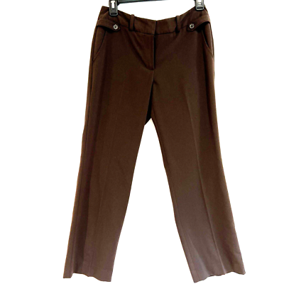chocolate brown dress pants womens SPRWMN | Micro Flare With Pintucks main image 0