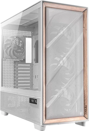 Antec Flux PRO White Case Full Tower E-ATX Gaming Vetro Temperato Nero/Legno