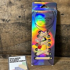 Positive VIBES Shoelaces  Charm Set Living Royal Novelty Fashion New