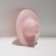 Lady's Hat Wide Brim Pale Pink for display can be decorated DOLLHOUSE Miniature