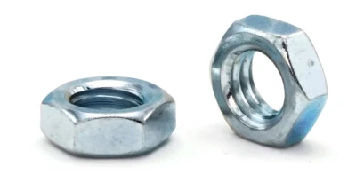 ALBANY COUNTY FASTENERS Jam Thin Hex Nuts Half Nuts Hex Jam Nuts Zinc Plated Steel - 1/4" to 2"