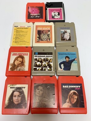 Lot of 11 8 Track Tapes UNTESTED-Ray Coniff/Mancini/Carpenters/Bacharach/More