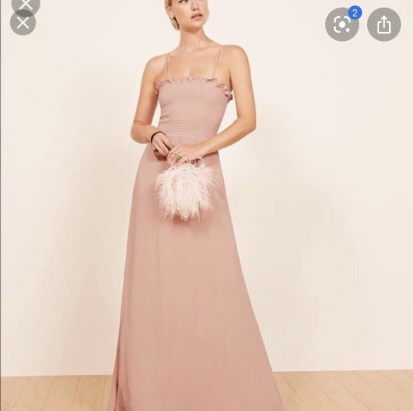 Reformation Ceylon dress blush | eBay