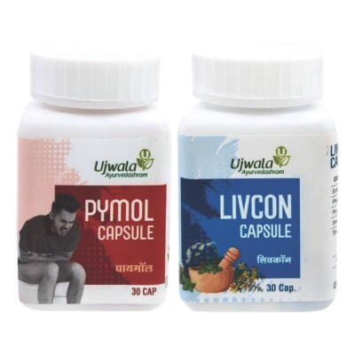 Pymol+Livcon Capsules by Ujwala   Relief from Piles & Haemorrhoids