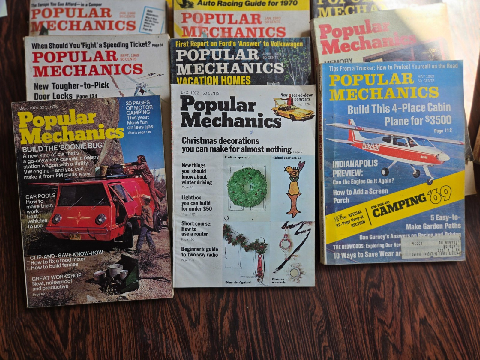 Set of 18 Poplular Mechanics Magazines 1967 through 1974 #OSSH
