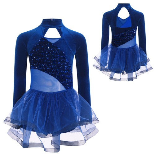 Kids Girls Costume Built-in Shorts Dancewear Birthday Party Dress Sparkling - Picture 5 of 57