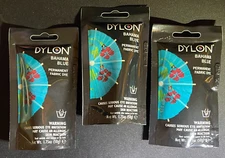 *3 Pack* NEW Dylon Permanent Fabric Dye, Bahama Blue, 1.75-Ounce (50g)