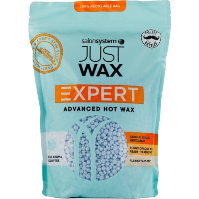 SALON SYSTEM JUST WAX EXPERT ADVANCED HOT WAX 700G SCHNELL ABBINDENDE WACHSPELLETS UK