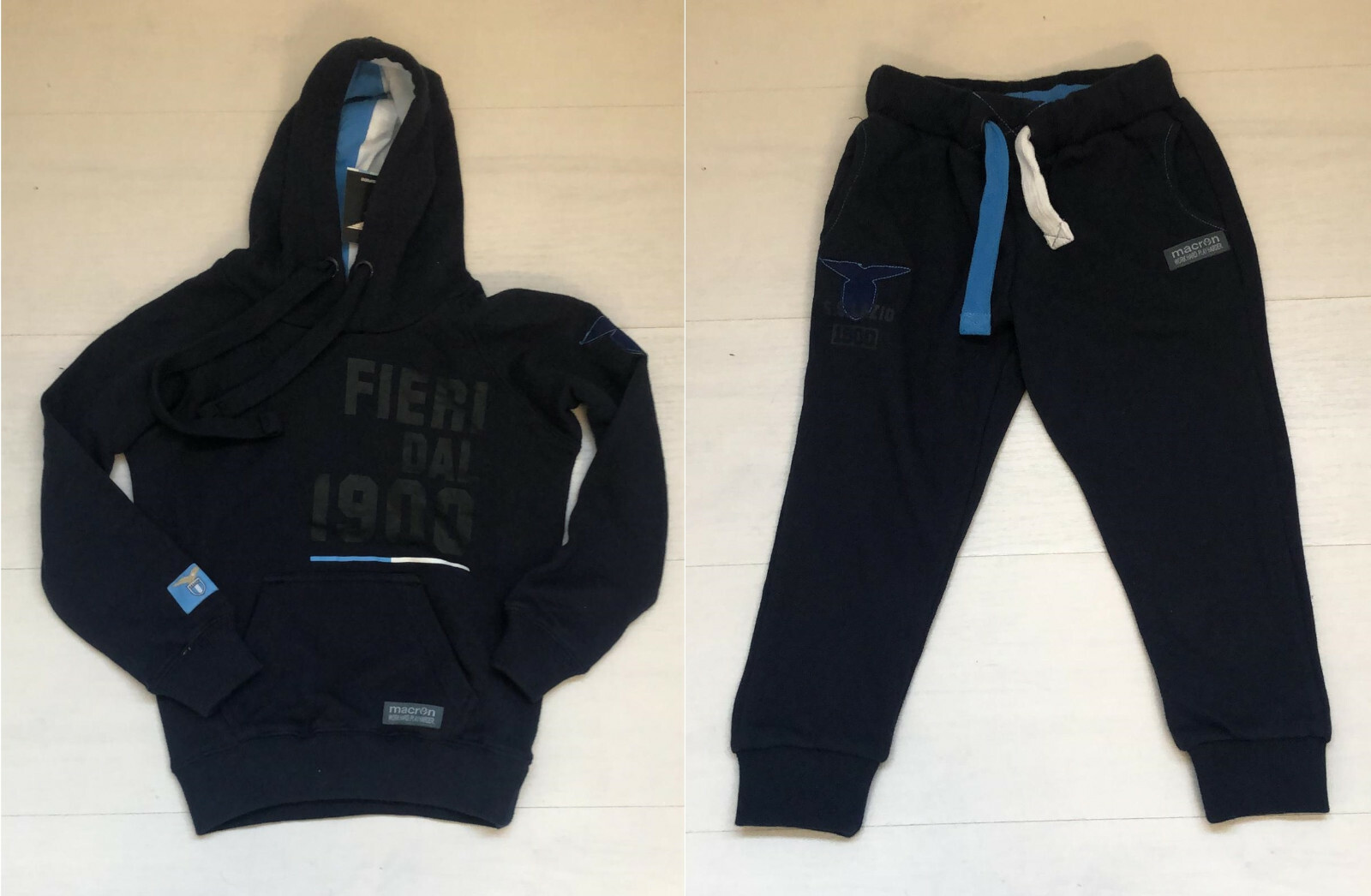 3078 Macron Ss Lazio Tracksuit Hoodie Pockets Fan Line Cotton Men 5809131