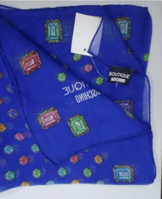 Foulard En Soie Moschino - Motif Multicouleur - Écharpe Femme - Occasion