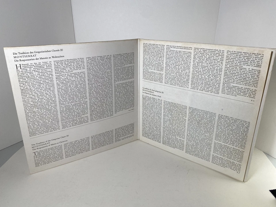 Schola De Montserrat Gregorianischer Choral 1974 LP Record 33 RPM 2533 Archiv - Image 2 of 4