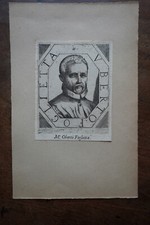 OBERTO FOGLIETTA (1518-1581) Historias Italy. portrait. engraving 17 eme. text