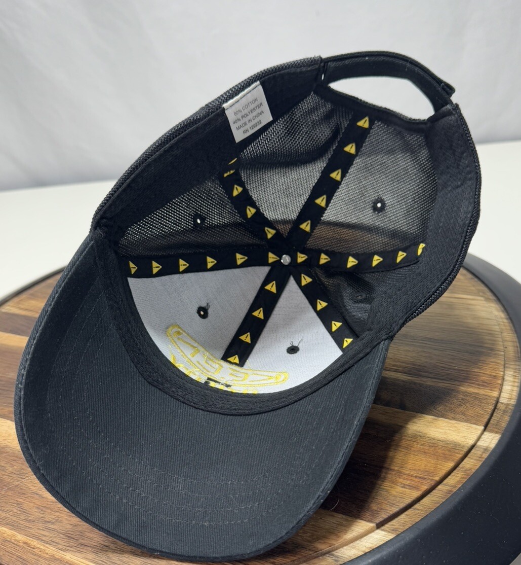 Cappello Berretto Keen Utility Nero Giallo Regolabile Doppia Rete