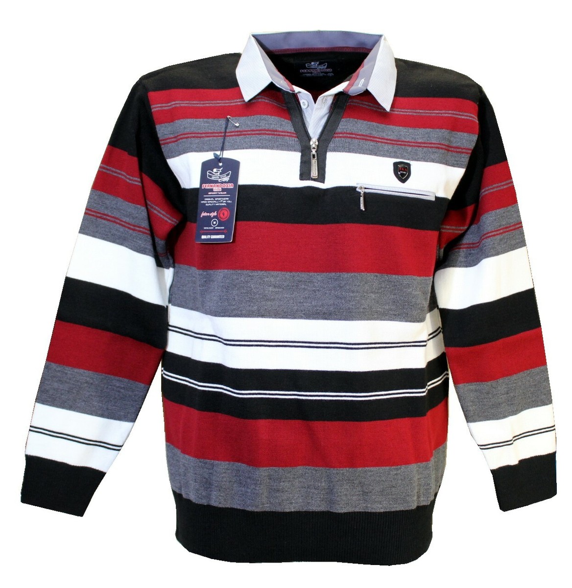 Herren in Optik Pullover, Pullover mit Hemdkragen, Hemd Shirt