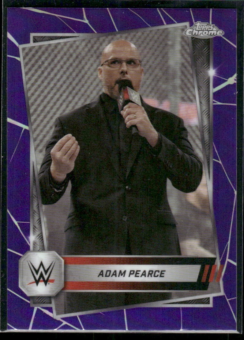 2025 Topps Chrome WWE Adam Pearce #140 Purple Refractor