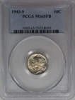 1943 S Mercury Dime MS 65 FB PCGS
