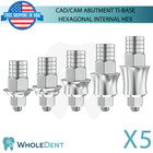 5x Ti-Base CAD/CAM Hexagonal Abutment Titanium Dental Int Hex Connection 2.42mm
