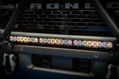 Baja S8 Amber Wide Light Bar Kit For 21+ Bronco W/ Steel Bumper & Upfitter