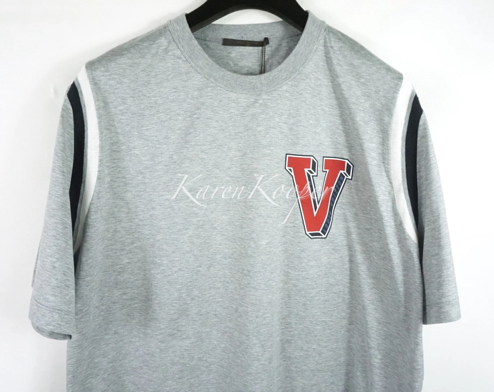 LOUIS VUITTON（LV） T SHIRT AUTENTICA LOUIS VUITTON UOMO LIMITATA GRIGIO HEATHER VARSITY XXXL RARA