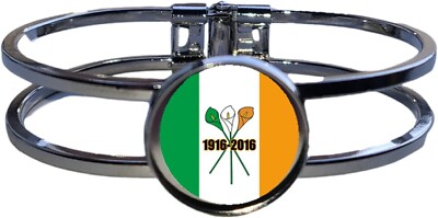 Hochwertiges silberfarbenes Kupferarmband und Geschenktüte Ostern Aufstieg Irland