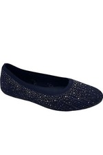 Skechers Cleo 2.0 Vegan Recycled Knit Sparkle Flats Glitzy Daze Navy