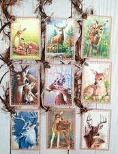 9 Deer Handmade Gift Tags Scrapbooking Junk Journals Planners Parties Crafts