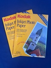 Kodak Inkjet Photo Paper 15 Sheets 8 1/2 x 11 Bright White Set of 2 Sealed