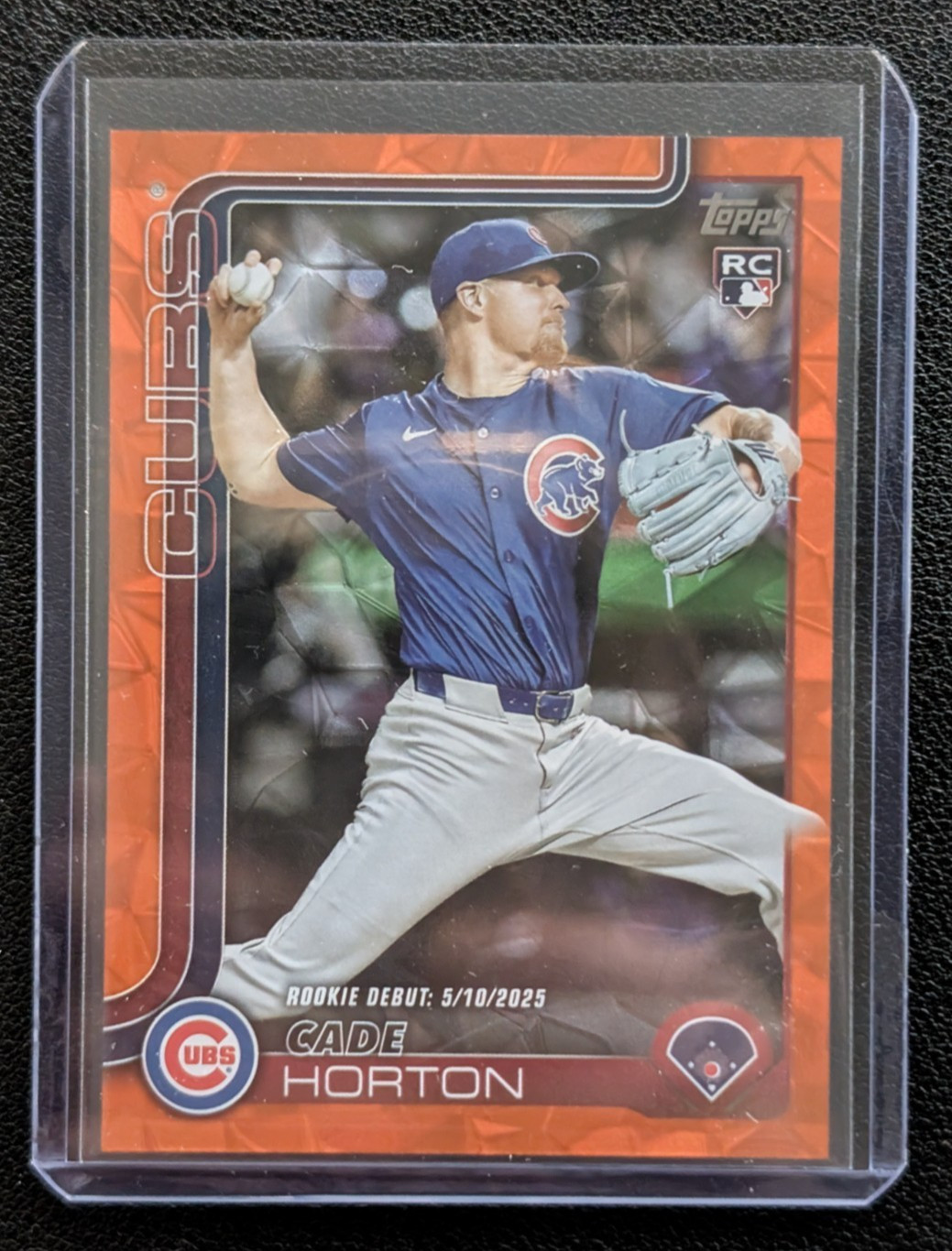 2025 Topps Update Series - Cade Horton Rookie Orange Diamante Foil #'d 7/25 RC